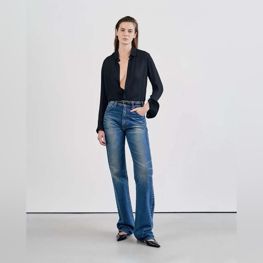 Nili Lotan Dark blue washed Joan denim jeans size 27